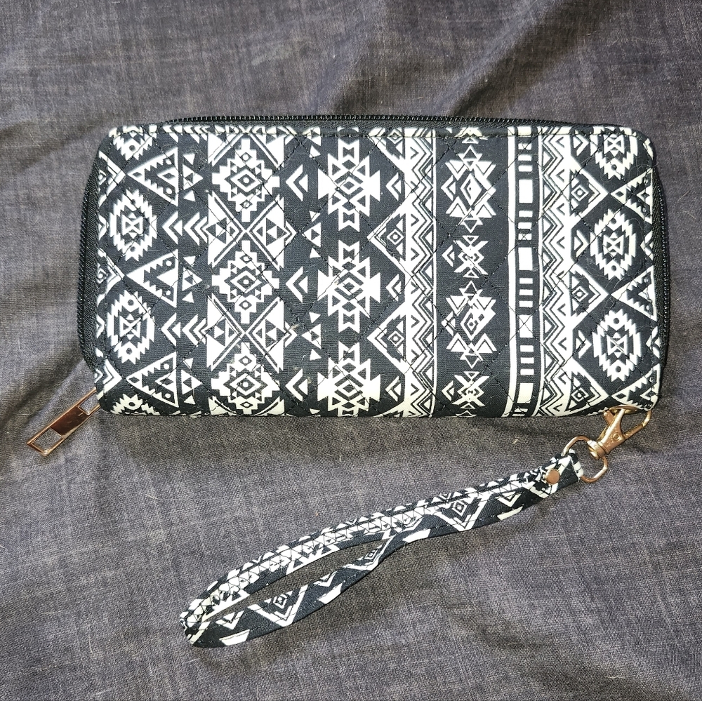 Black and White Patterned Clutch